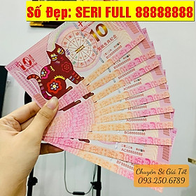 Số VIP 88888888 - Tiền lì xì có hình Mèo 10 Macao lưu niệm + bao lì xì 2023