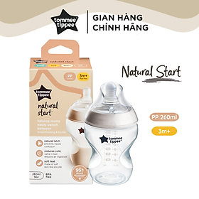 Bình Sữa Ty Siêu Mềm Tự nhiên Tommee Tippee Natural Start 260ml