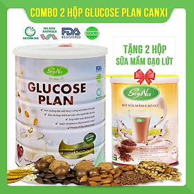 Combo 2 hộp Sữa Glucose Plan Canxi Soyna 900g tặng kèm 2 hộp sữa hạt 300g hoặc 2 hộp sữa mầm gạo lứt 300g