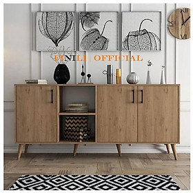 Mua Tủ kệ nhà bếp đa năng đựng chén đĩa lò vi sóng FINILI gỗ công nghiệp vân sồi FNL0209