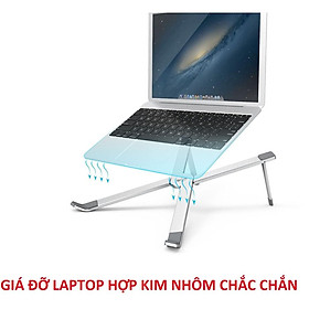Kệ tản nhiệt cho laptop, macbook máy tính bằng hợp kim nhôm cao cấp, chắc chắn, size lớn