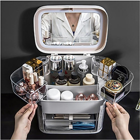 Mua Hộp đựng mỹ phẩm trang điểm xách tay toàn diện EXQUISITE WOMAN gương LED