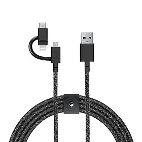 Dây Cáp Sạc 3 Trong 1 Native Union BELT CABLE UNIVERSAL ZEBRA 2m - hàng chính hãng