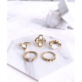 Set Nhẫn Nữ Midring Thời Trang Cá Tính Phong Cách Thời Thượng Tatiana