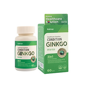 Thực phẩm bảo vệ sức khỏe CONDITION GINKO Hỗ trợ tăng tuần hoàn và lưu thông máu, hỗ trợ cải thiện trí nhớ - Hộp 60 viên uống