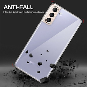 Ốp lưng chống sốc trong suốt siêu mỏng cho Samsung Galaxy S21 hiệu Likgus Crashproof giúp chống chịu mọi va đập - hàng nhập khẩu