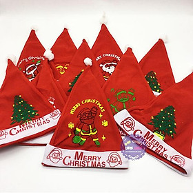 Mũ ông già Noel bằng vải nỉ mỏng | Mộc Trầm Hương