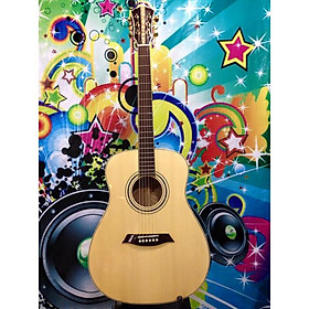 Guitar Acoustic SAG06 - Guitar Cần Vương Miện, Khóa Vàng - Gỗ tốt, âm vang