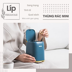 Mua Thùng rác mini để bàn hoặc ô tô cute có quai xách  sọt rác mini nhựa dễ thương để phòng ngủ