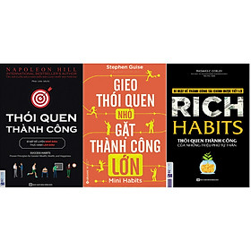 Bộ Sách Sức Mạnh Của Thói Quen - Tạo Dựng Thành Công Từ Những Thói Quen ( Thói Quen Thành Công, Bí Mật Để Luyện Nghĩ Giàu Thực Hành Làm Giàu + Rich Habits, Thói Quen Thành Công Của Những Triệu Phú Tự Thân + Gieo Thói Quen Nhỏ, Gặt Thành Công Lớn ) tặng kèm bookmark Sáng Tạo