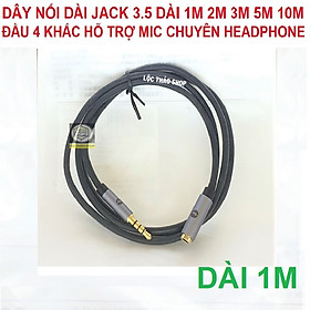 Mua Cáp loa nối dài Jack 3.5 dài 1M 3M chuyên dùng cho điện thoại tai nghe headphone (đầu 4 nấc)