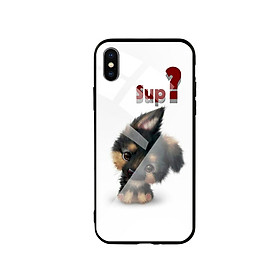 Ốp Lưng Kính Cường Lực cho điện thoại Iphone X / Xs - Cute Dog