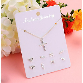 Set dây chuyền và bông tai thời trang nữ đẹp nhiều mẫu hot hit