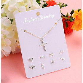 Set dây chuyền và bông tai thời trang nữ đẹp nhiều mẫu hot hit