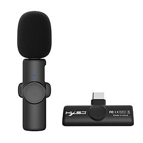 HXSJ F18 2.4G Wireless Microphone Up to 20m Transmission Distance Plug and Play for Live Streaming Vlog Shooting