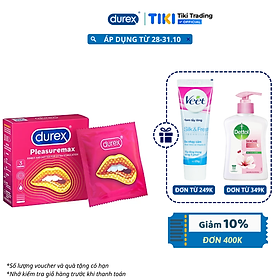 Bao cao su Durex Pleasuremax Hộp 3 Bao