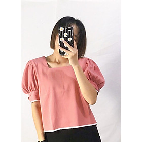 Áo kiểu chữ u tay nút A4712