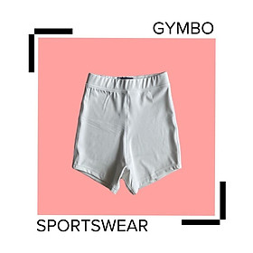 Quần short đùi trơn thể thao nữ chất poly 2 da dày dặn cạp lưng cao ôm dáng nâng mông cực chất