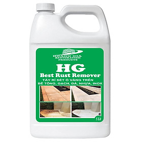 Chất tẩy ố mốc rỉ sét ố vàng trên đá , Bê tông, nhựa HG Best Rust Remover 5000ml