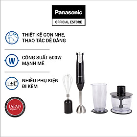 Máy Xay Cầm Tay Panasonic MX-SS1BRA - 5 Mức điều khiển công suất - Chất liệu Inox cao cấp - Công Suất 600W- Hàng Chính Hãng