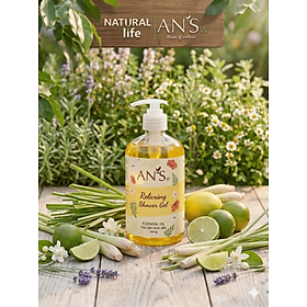 Shower gel Calm 500g AN'Sw (Gel tắm tinh dầu Quế và Cam Ngọt)