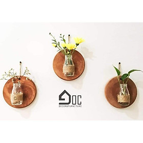 Mua Bảng gỗ lọ hoa thủy tinh treo tường phòng khách  ban công độc đáo Góc decor