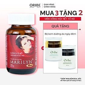 Liệu Trình Tăng Nội Tiết Tố Nữ Marilyn Plus Dân Khang Giảm Khô Hạn Tăng Sinh Lý Nữ Điều Hòa Kinh Nguyệt Hộp 30 viên