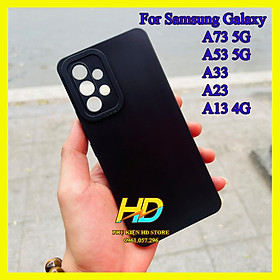 Ốp Lưng Dẻo Màu Đen Trơn Dành Cho SamSung Galaxy A73 5G, A53 5G, A33,  A23 , A13 4G Không Bám Vân Tay, Phần Camera 3D Khoét Lỗ- Nhô Cao Bảo Vệ Camera Hoàn Hảo