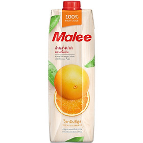Nước Ép Quýt Với Tép Cam Malee 1L - Nhập Khẩu Thái Lan | Malee 100% Mandarin Orange Juice with Orange Pulp 1L