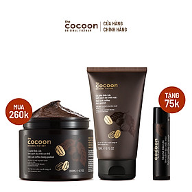 SPECIAL COMBO làm sạch da chết cơ thể và mặt từ cà phê Đắk Lắk Cocoon tặng