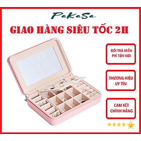 Mua Hộp Đựng Trang Sức Bằng Da PU Có Gương Nhiều Màu Lựa Chọn PaKaSa - Hàng Chính Hãng