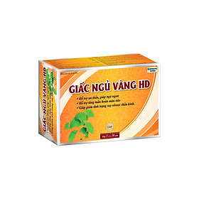 Hình ảnh Giấc Ngủ Vàng HD giúp an thần, ngủ ngon, tăng tuần hoàn máu não - Hộp 30 viên