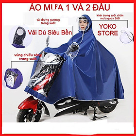 Mua Áo Mưa phản quang Vải Dù { Loại 1}   Áo Mưa 1 đầu  2 Đầu  chống rách có kính che mặt cao cấp