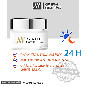Kem dưỡng trắng mờ thâm nám AY WHITE cream 30gAlpha arbtin,Niacinamide,B5
