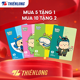 Combo 5 Tập học sinh 96 trang 4 ô ly vuông 2mm 100gsm NB-124 Thiên Long - Mẫu ngẫu nhiên