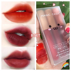 Set 3 Son Kem Lì MAGIC CASA Love Lip Glaze