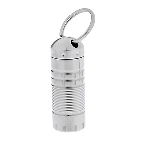 Outdoor Survival Waterproof Pill Bottle Container,55mm Titanium Dry Storage Box Airtight Case Camping