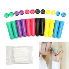 12Pcs/set Blank Aromatherapy Inhalers Nasal Inhaler Tubes Sticks Essential Oil
