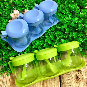 Mua COMBO 3 Hũ Lọ đựng GIA VỊ THUỶ TINH. Dụng cụ nhà Bếp thiết yếu đựng chứa trữ đường muối bột ngọt Có nắp đậy bảo vệ AN TOÀN cho gia vị luôn NGON MỚI