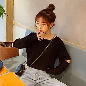Áo Thun Croptop Đa Năng TAY NỐI 3 TRONG 1 Có Thể Mix Tay Dài - Ngắn Tay