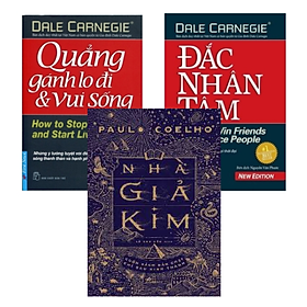 Combo Sách Nhà Giả Kim + Đắc Nhân Tâm (Khổ Lớn) + Quẳng Gánh Lo Đi Và Vui Sống (Tái Bản 2016)