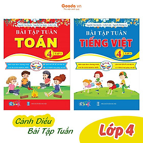 Combo Bài Tập Tuần Toán, Tiếng Việt Lớp 4 - Cánh Diều - Bản Quyền - Combo 2 Kì  4 cuốn