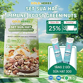 Set Sữa Hạt Tăng Cường Năng Lượng Goldzherbs Immune Boost Green Nuts – 250g/ 500g