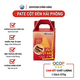 Xách Hộp Quà 3 Lon - Pate Cột Đèn Hải Phòng Sovifood - Nhiều Thịt, Ít Gan – 570G