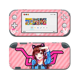 Mua Skin decal dán Nintendo Switch Lite mẫu Con mèo này dễ thương quá (nền hồng) (dễ dán  đã cắt sẵn)