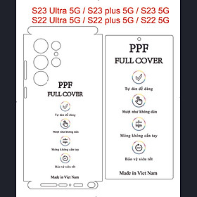 Bộ combo miếng dán dẻo PPF trước, sau dành cho Samsung S23 Ultra 5G / S23 plus 5G / S23 5G /  S22 U