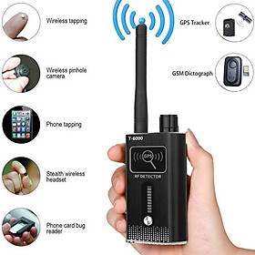 RF Detector T6000 - Thiết bị phát hiện máy ghi âm, camera wifi T6000 - Máy phát hiện camera , máy ghi âm T6000. New Anti-Spy GPS Signal Lens RF Tracker WIFI GSM Bug Detector T-6000 2G 3G 4G Bug detector Signal Detector