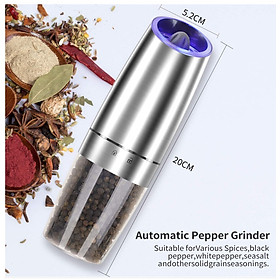 Mua máy xây muối tiêu Máy xay gia vị Máy xay hạt tiêu cảm ứng trọng lực Máy nghiền hạt tiêu Spot Black sạc USB