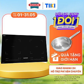 Bếp đôi điện từ Sunhouse SHB82032-EC - Hàng chính hãng