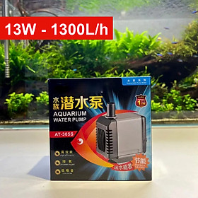 Máy bơm nước Atman AT 303S 6W 600L/Hr cho hồ cá cảnh mini siêu bền, Bảo hành uy tín - AT 305S - 13W